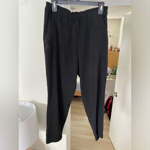 Dynamite black work trousers with elastic paper bag waist